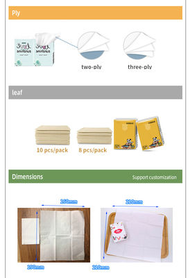 ผ้าเช็ดหน้ามินิ 13.5gsm 210mm Tissue Napkin Paper Packs Hand Paper Towel
